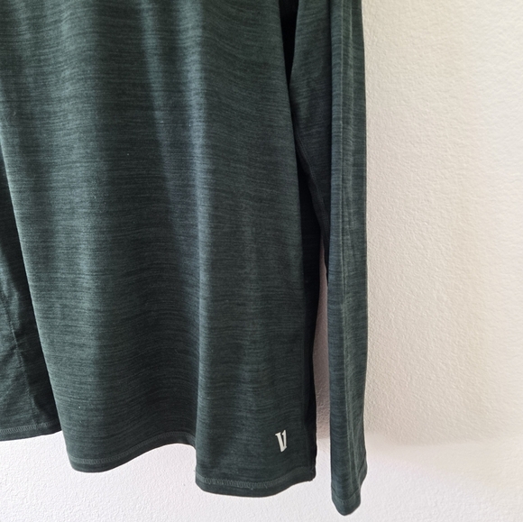 Vuori Men's Ease Performance Half Zip Long Sleeve Top Dark Green Color size XL - Picture 4 of 16